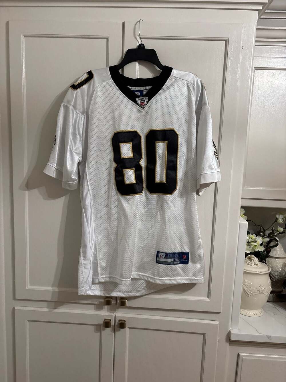 Reebok New Orleans Saints Jimmy Graham #80 White Onfield Jersey Size 50